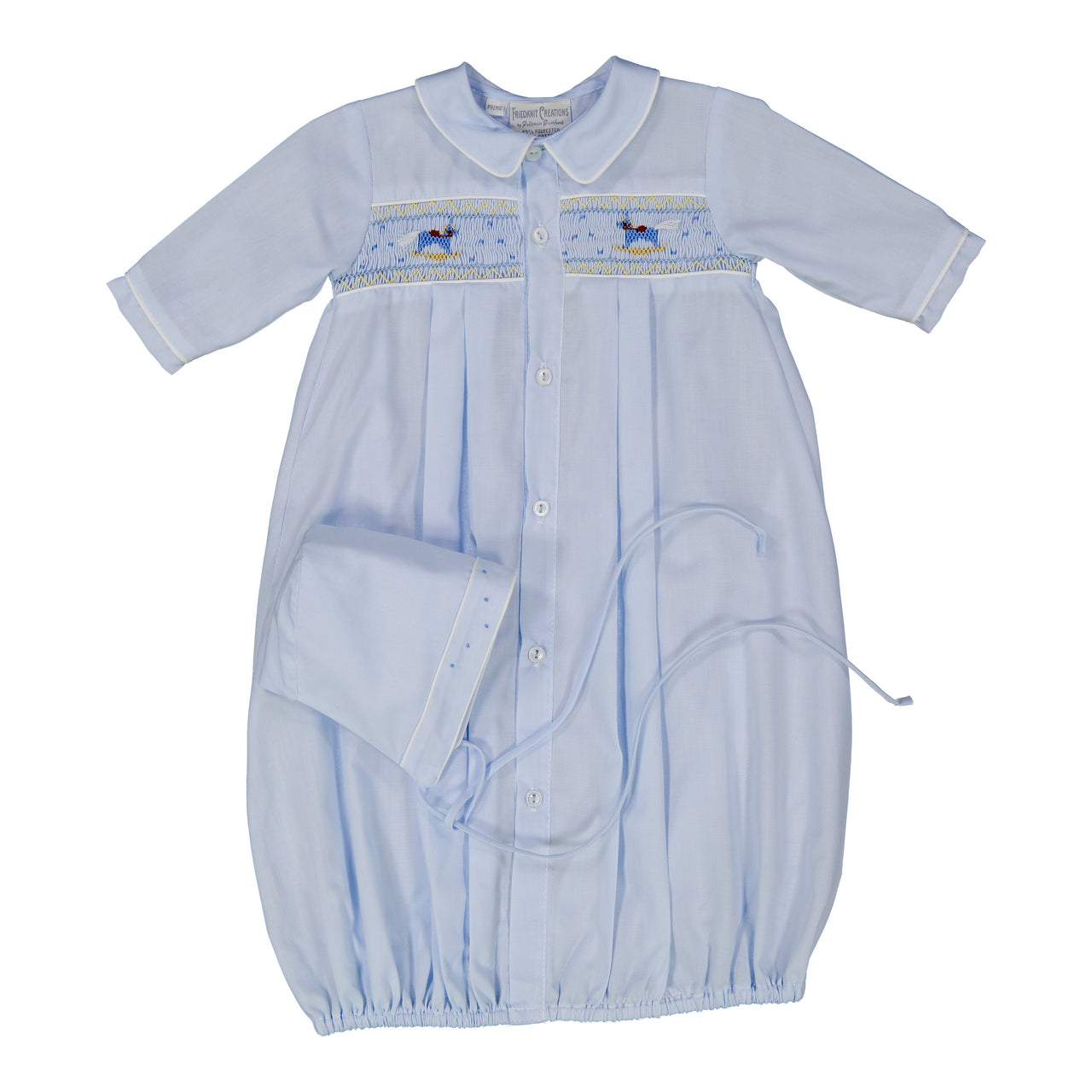 Feltman Brothers Rocking Horse Smocked Gown Blue Pr P1186 5010