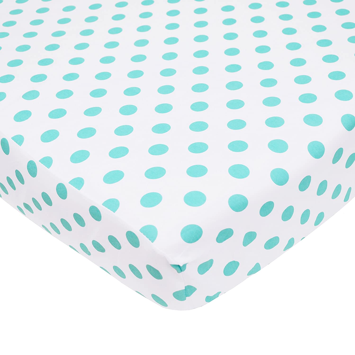 American Baby Spotted Percale Crib Sheet