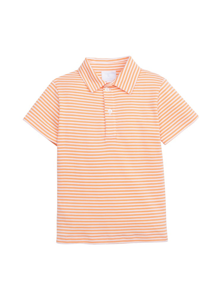Little English Orange Stripe Short Sleeve Polo 5102