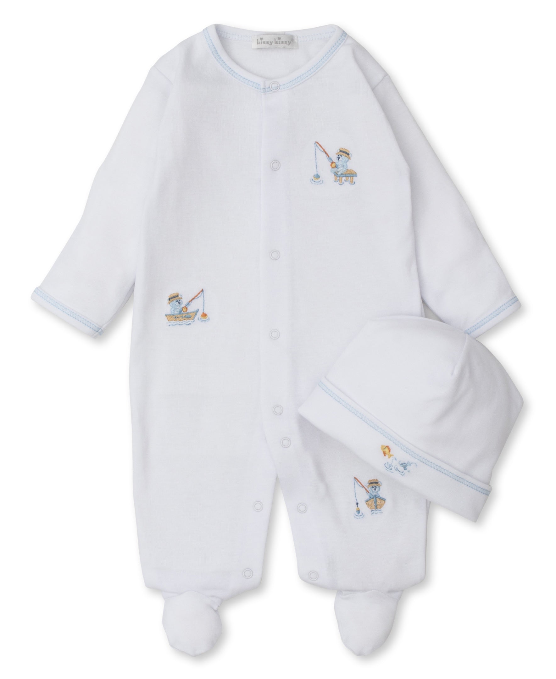 Kissy Kissy Rather Be Fishing Footie W/Hat Set KBQ10357N 5102