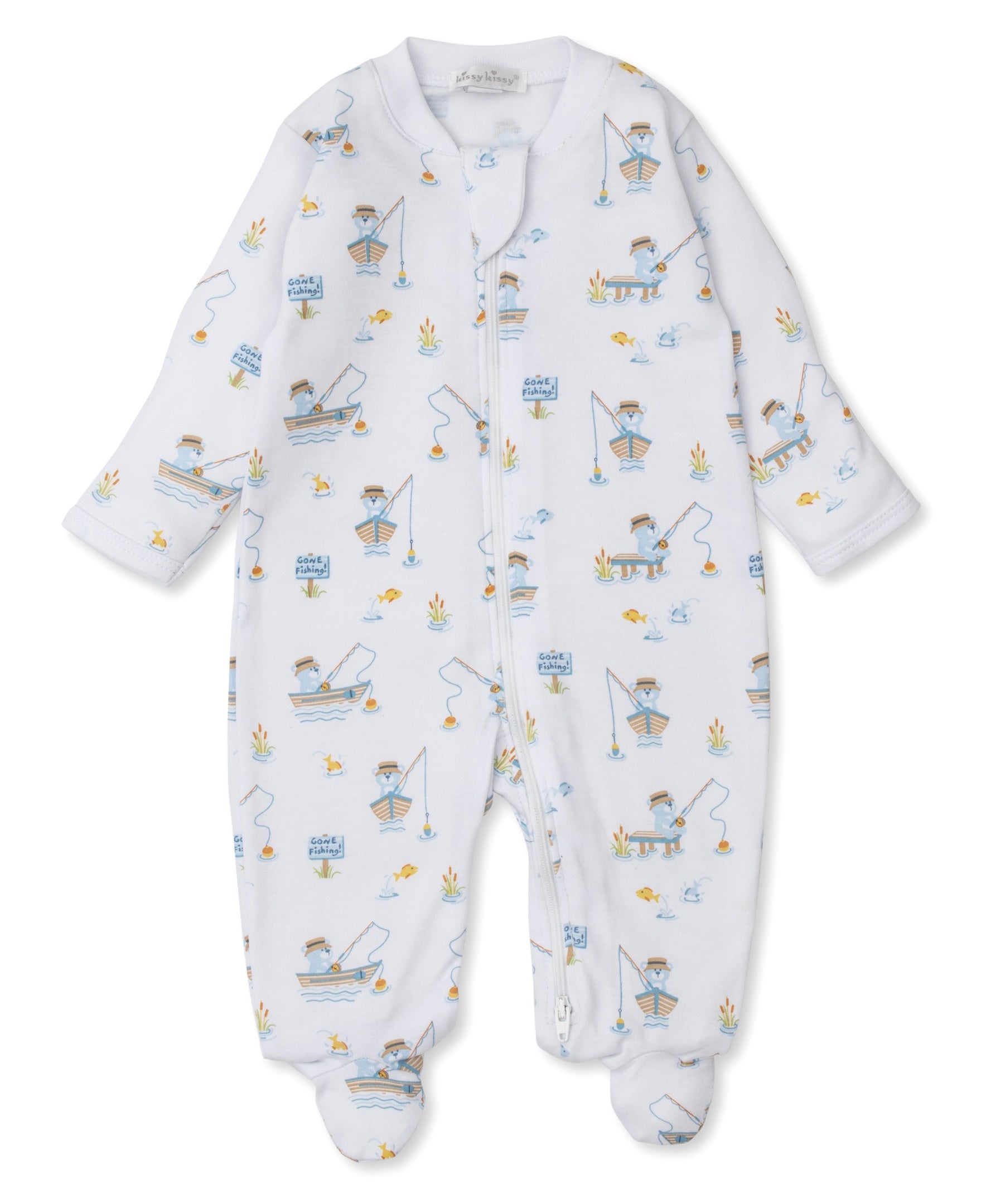 Kissy Kissy Rather Be Fishing Footie W/Zip KBQ10356N 5102