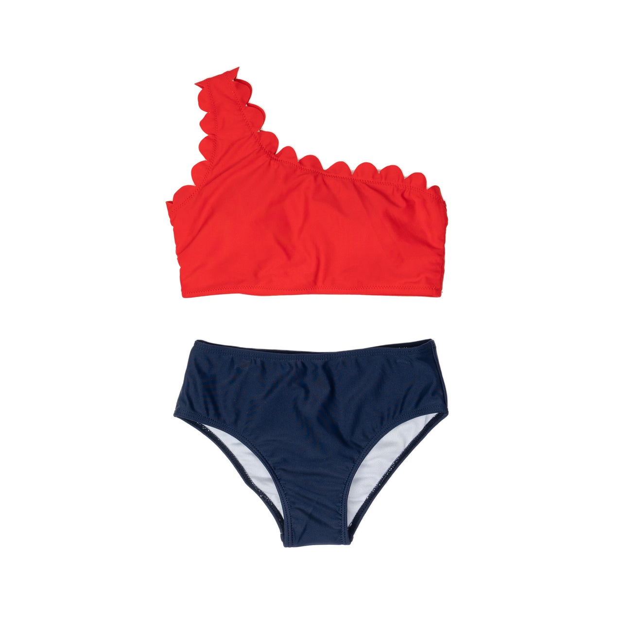 The Oaks Bahama Two-Piece Swimsuit Red/Navy Scallop SS775 5102