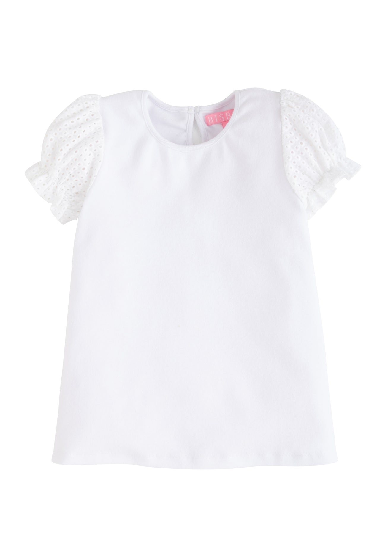 Bisby Contrast Sleeve tee White Eyelet BS2021 5103