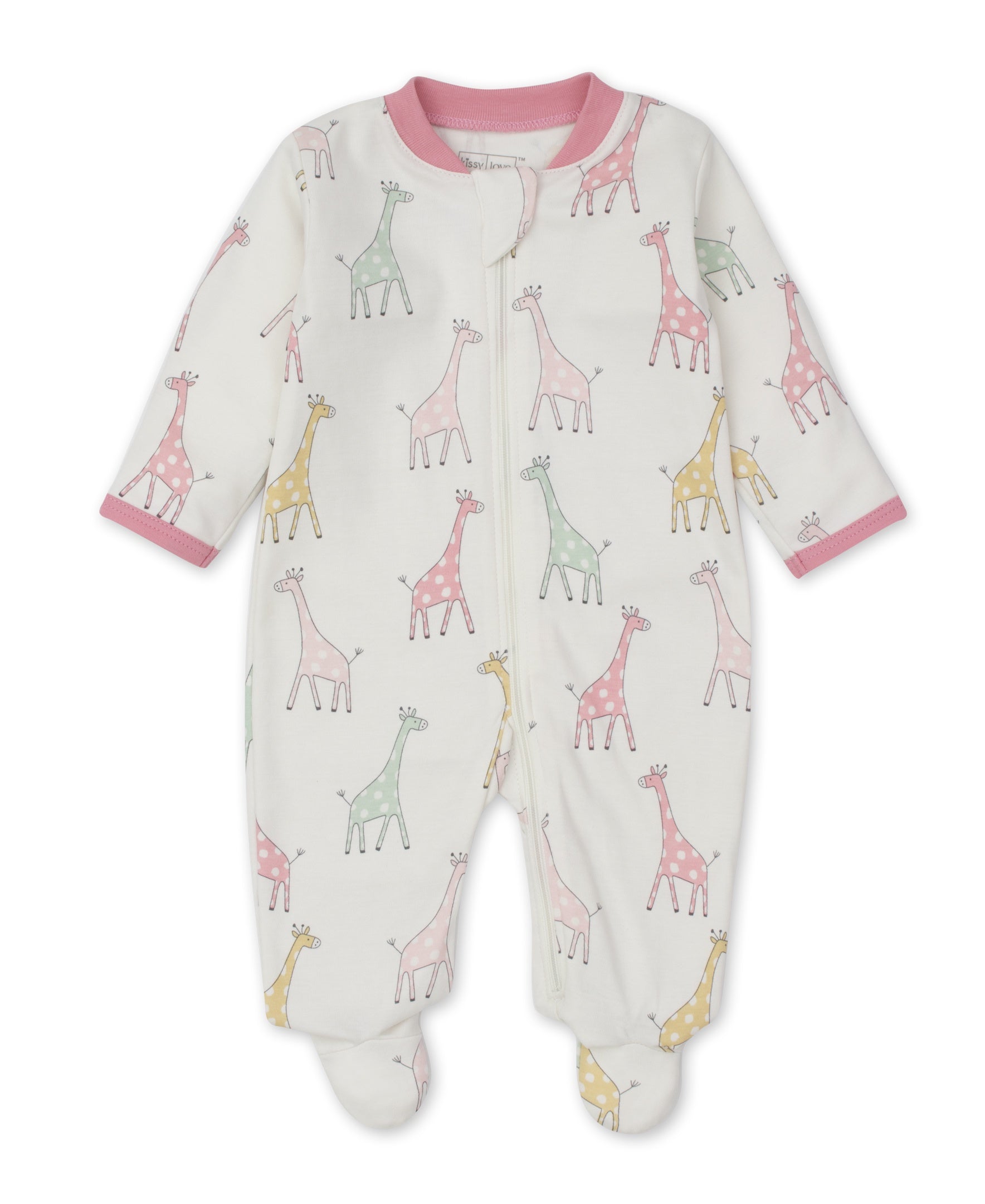 Kissy Kissy Giraffe Friends Footie W/Zip PRT