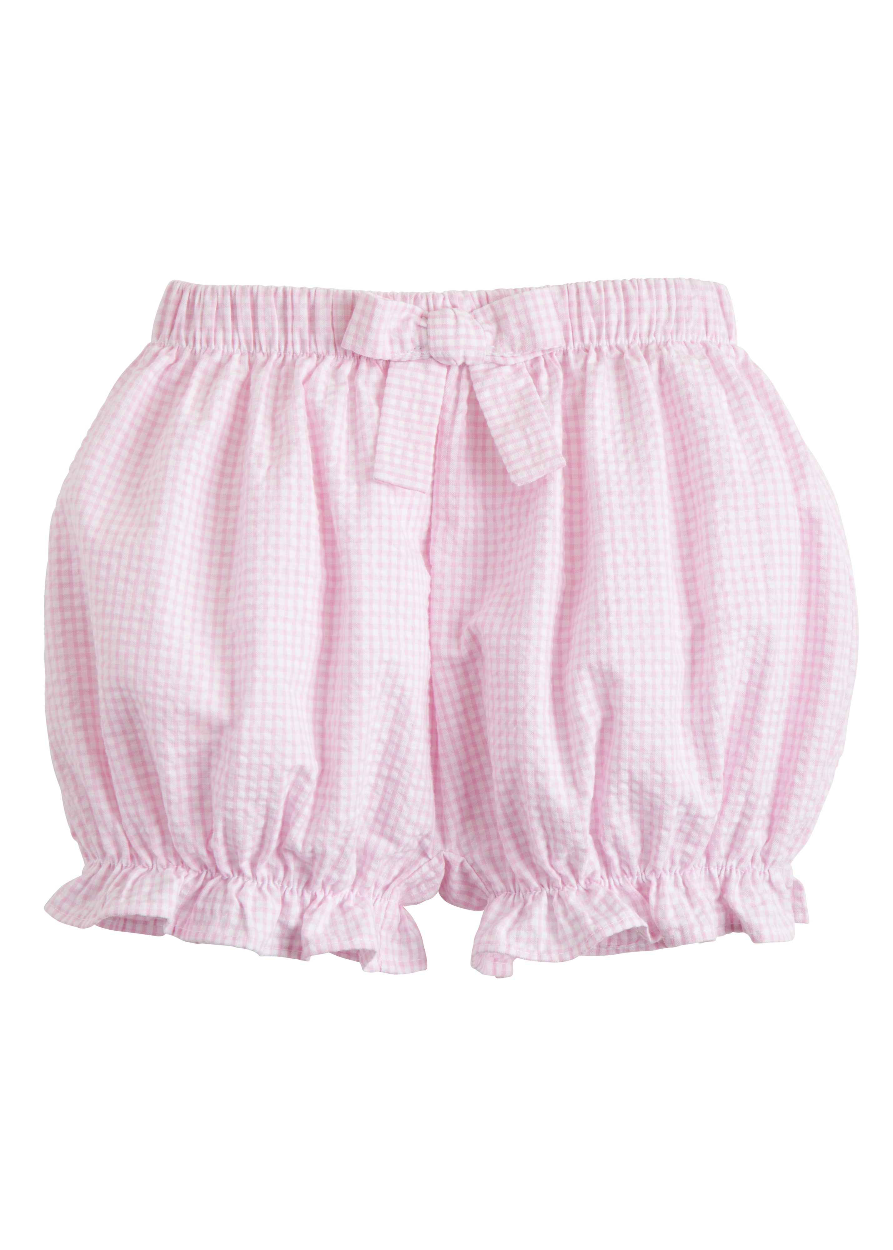 Little English Light Pink Gingham Bow Bloomer S3GP19LP