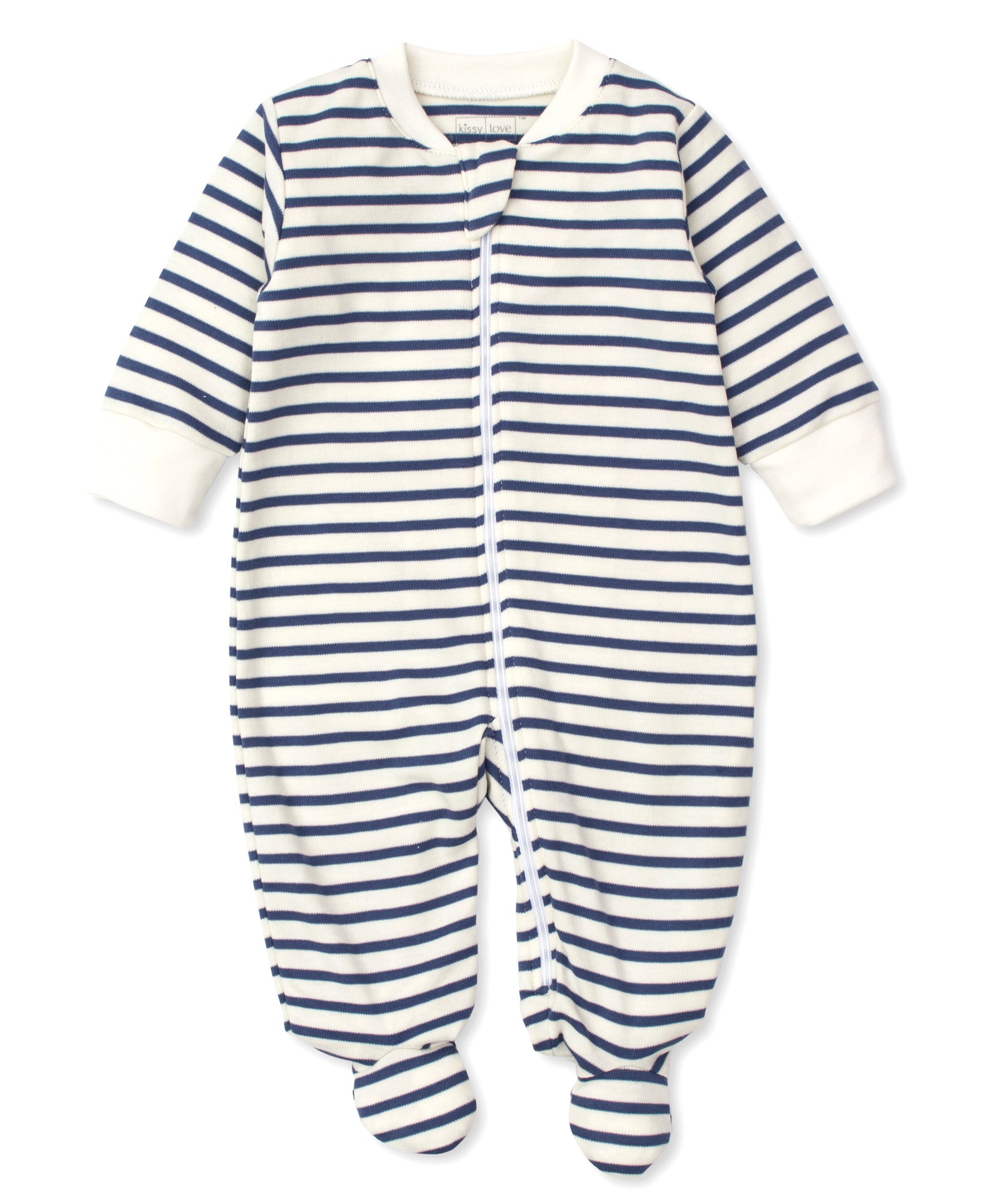 Kissy Kissy Basic Stripes Footie W/Zip