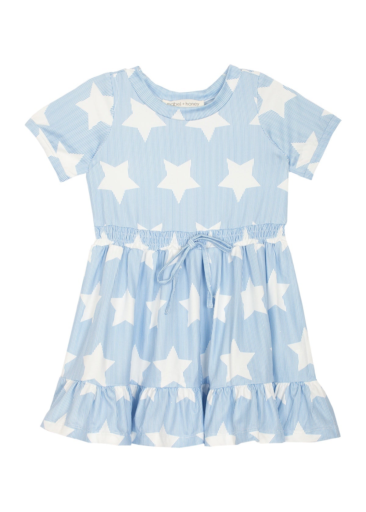 Mabel & Honey Shining Star Printed Dress Blue 5843BE